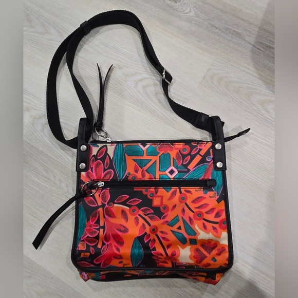 Fossil Key-Per floral coated canvas crossbody bag NWOT - Picture 6 of 6